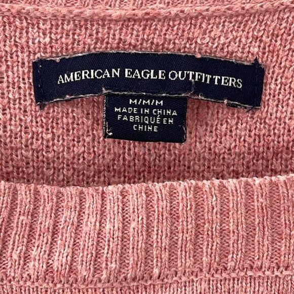American Eagle Outfitters‎ Women's Pullover Sweater Crewneck Pink Size Medium - Picture 2 of 7